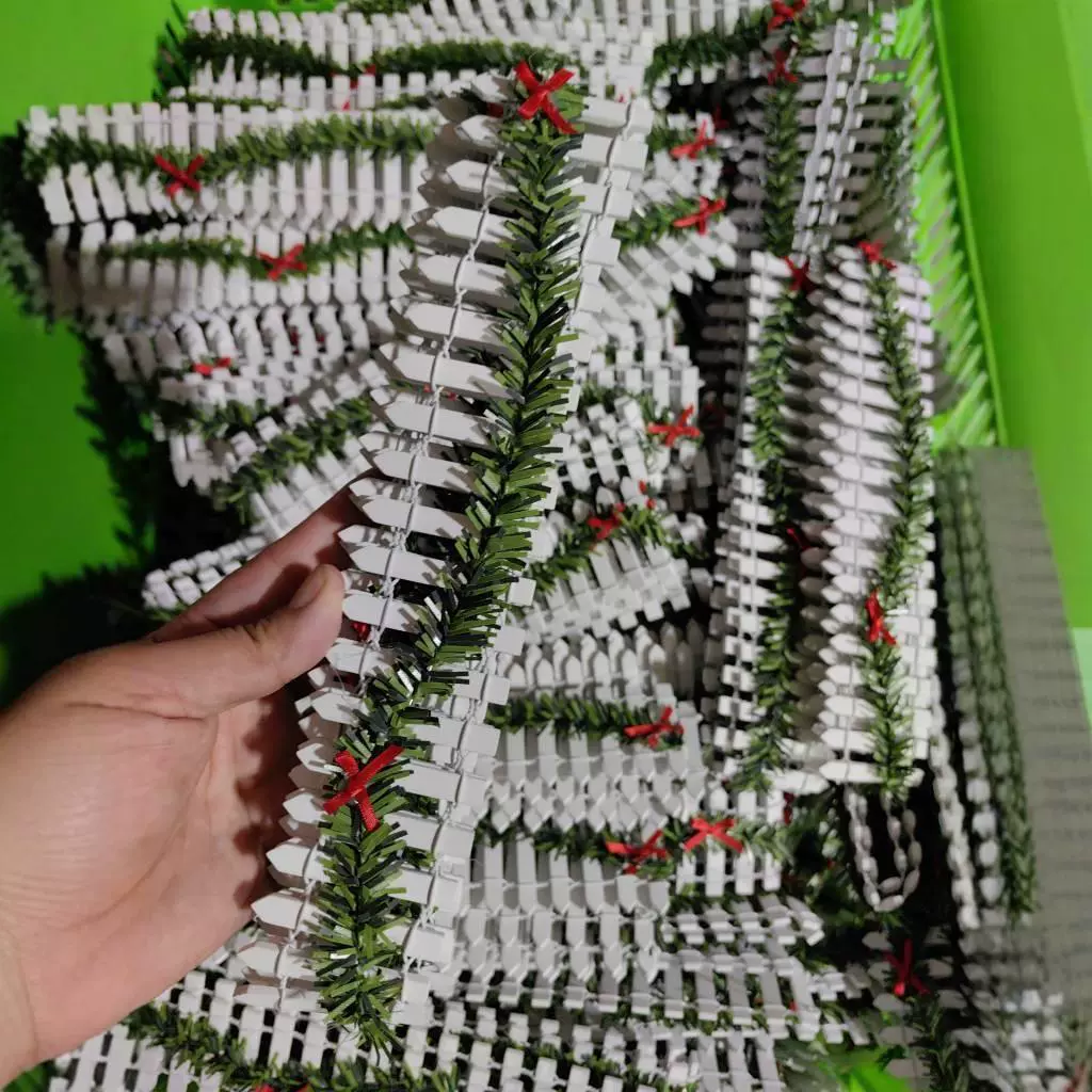 Zakka микро-ландшафтный рождественский ручной работы мини-рождественский травяной забор ландшафтный реквизит 90 100 см и т. д. без света