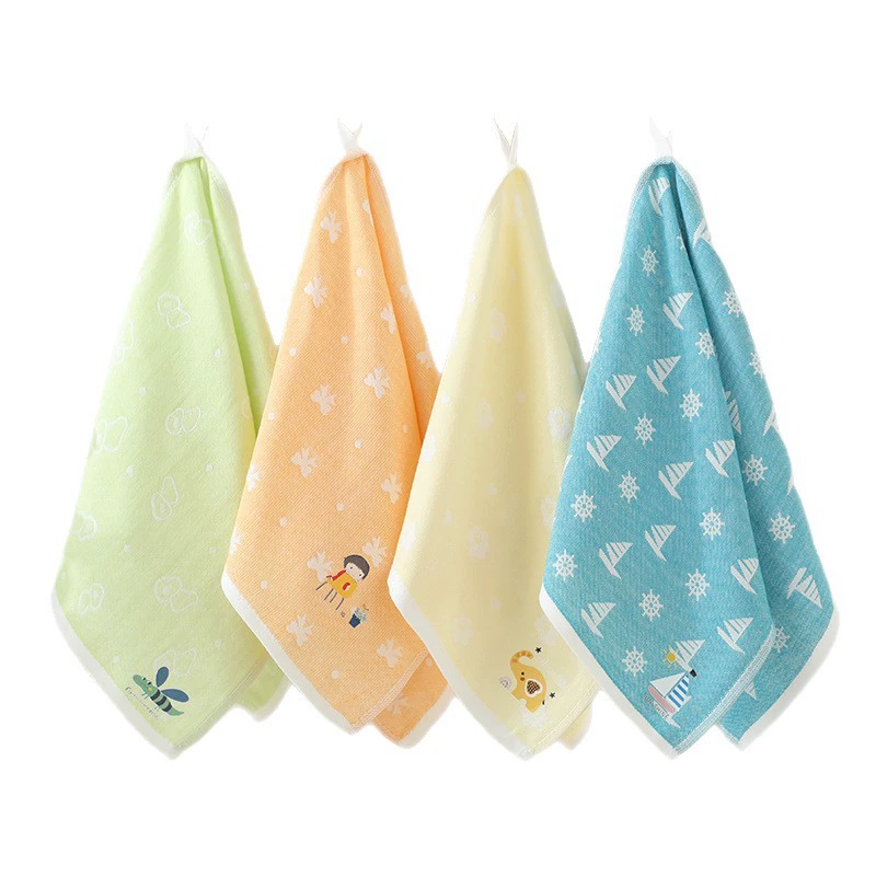 Scarecrow Gauze children's colorful soft eating bib, towel for face washing for early age, water absorbent