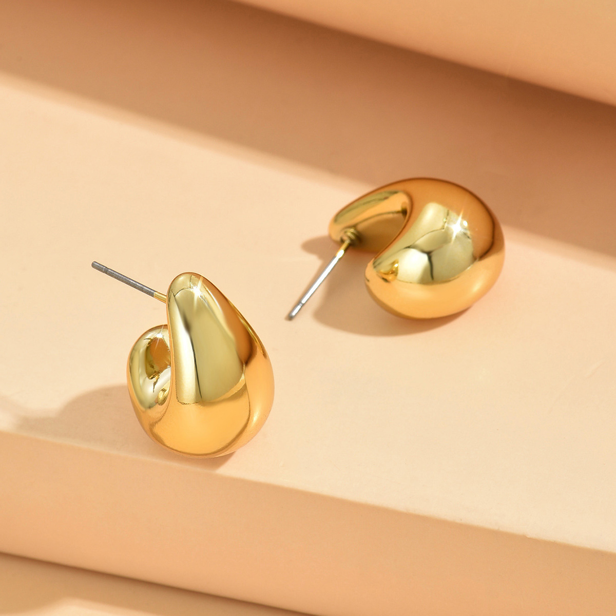 1 Pair Simple Style Classic Style Water Droplets Plating Arylic Ear Studs display picture 11