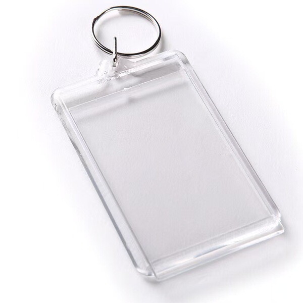 Transparent acrylic rectangular pendant
