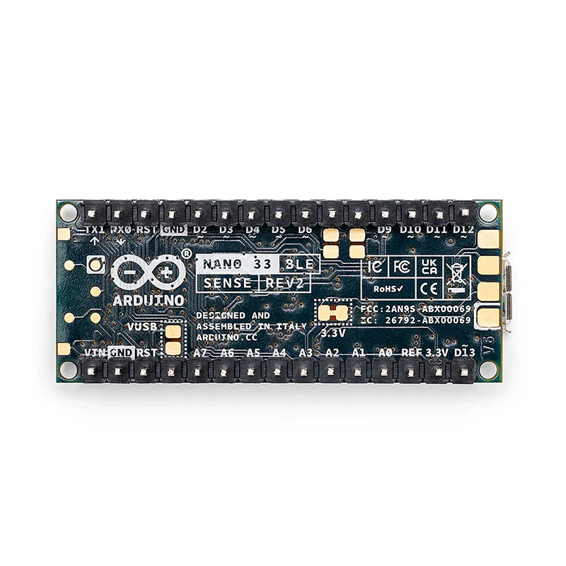 Оригинальная платформа Arduino Nano 33 BLE SENSE Rev2 ABX00069/70 Разработческая плата NRF52840