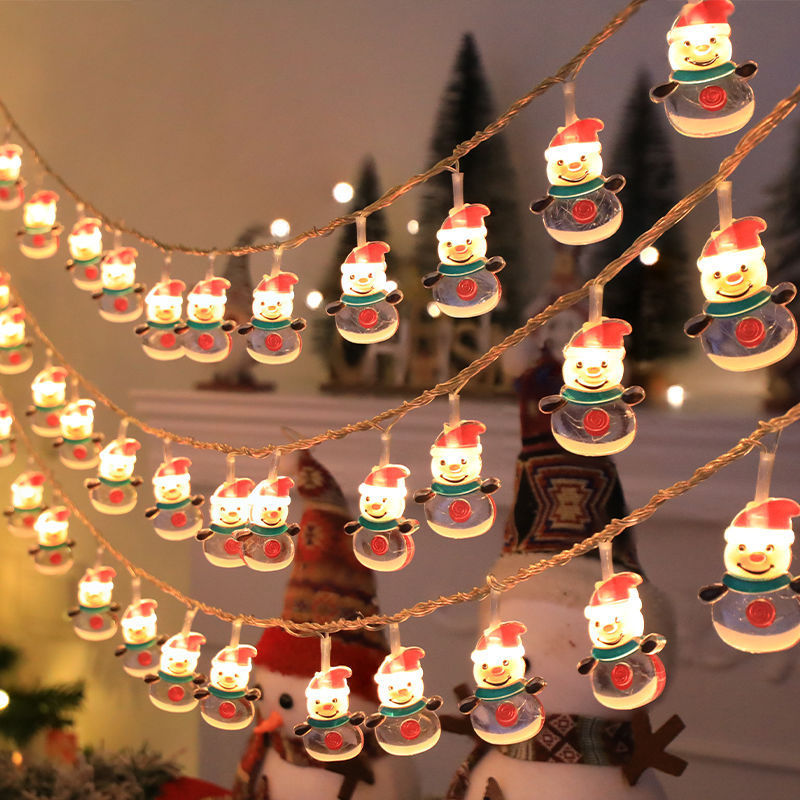 国境を越えた新製品クリスマス老人雪だるまクリスマスツリー装飾灯ショーウインドー創意ペンダントカラー灯串|undefined