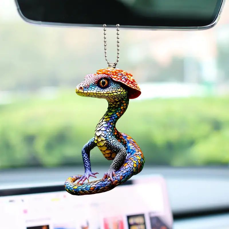 Creativo nuevo colgante de lagarto acrílico plano acrílico transfronterizo automóvil espejo retrovisor interior colgante decoración para el hogar