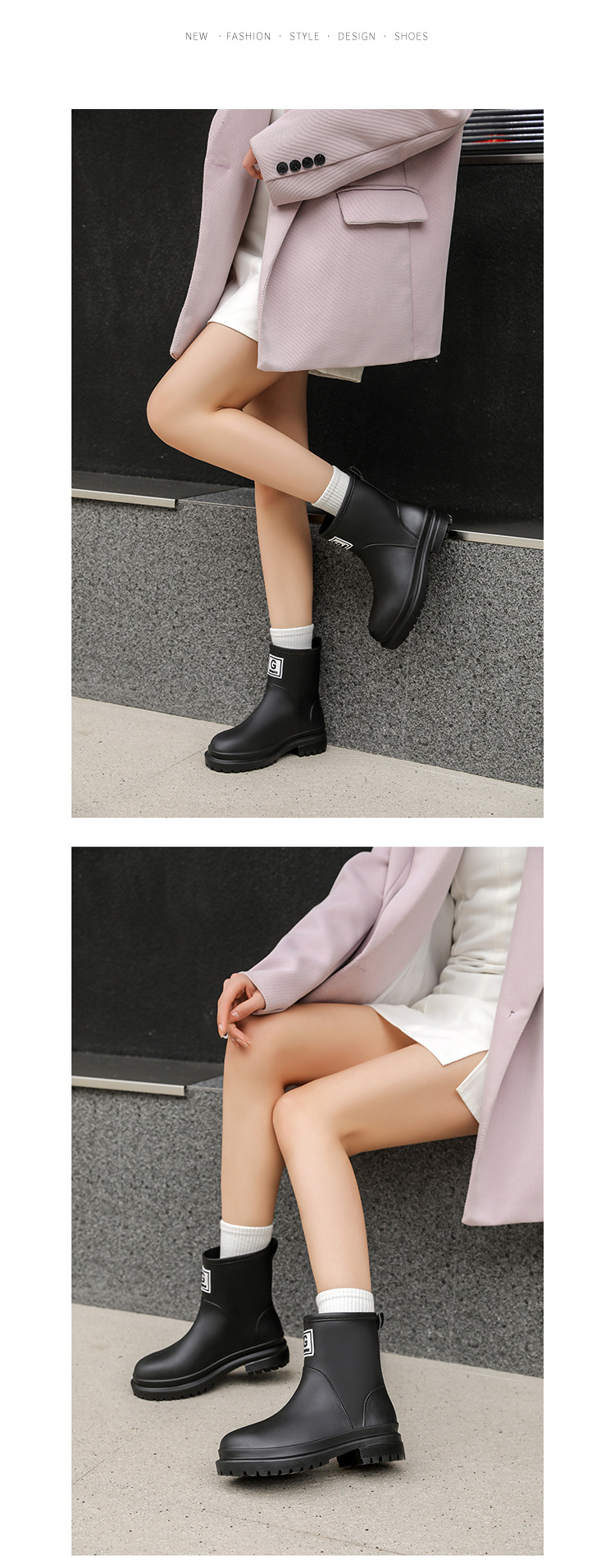 FDesigner boots Martens boots martin women sneakers black white leather short booties winter snow outdoor warm shoes_voghion.com