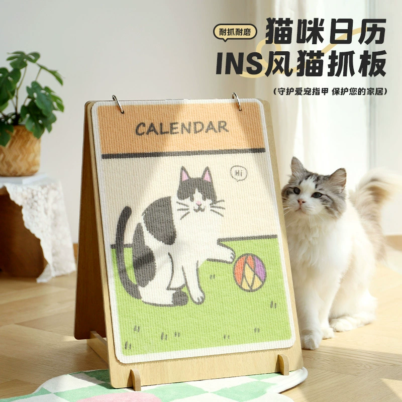 Вертикальный календарь кошачий царапает износостойкий кошачий кошачий коготь держатель на стене Съемные игрушки кошачий помет