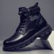 Martin Boots Men's Spring 2025 New High-top British Style Black Workwear Motorcycle Leather Boots Spring and Autumn Casual Leather Shoes