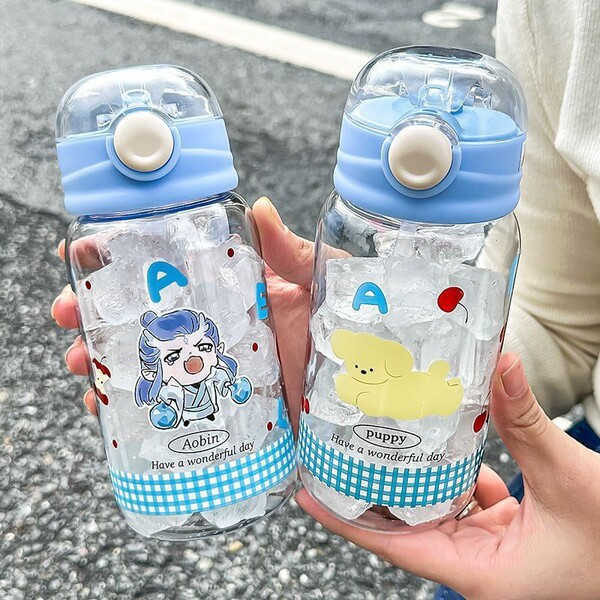 Cute plastic high quality cartoon summer straw for students with…