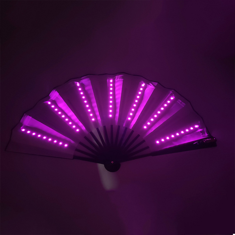 Ventilador LED Luminoso, Barra de Discoteca, Equipo de Discoteca, Ventilador Moderno, Accesorios para Festivales de Música Electrónica, Ventilador Intermitente LED de Colores