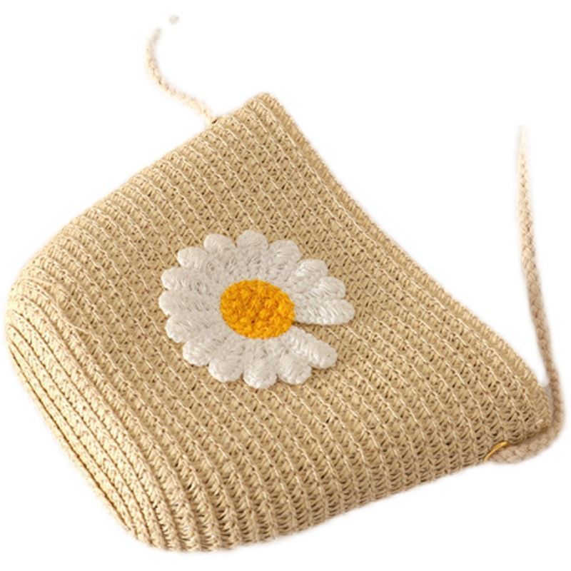 Bolsos Primavera/Verano Princesa Key Monedero Bolso para niños tejido a mano Mini fruta con cremallera Bolso bandolera