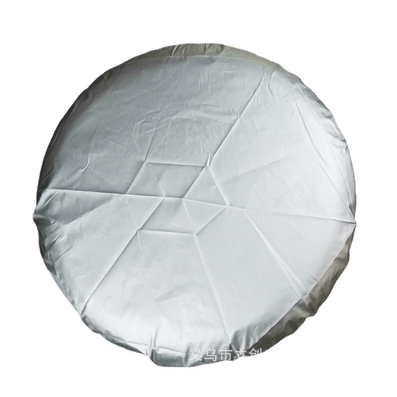 Трансграничная Горячая продажа 190T зашифрованная покрышка с серебряным покрытием, автомобильная Пыленепроницаемая и Солнцезащитная полная серебряная крышка для запасного колеса