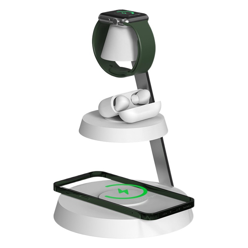 IGaur aigoer pagoda cargador inalámbrico cargador cinco en uno estación de carga inalámbrica con luz nocturna 42W cargador inalámbrico