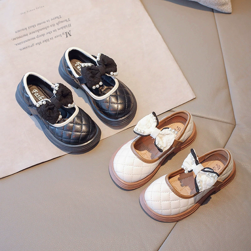 2024 новые детские кожаные туфли для девочек