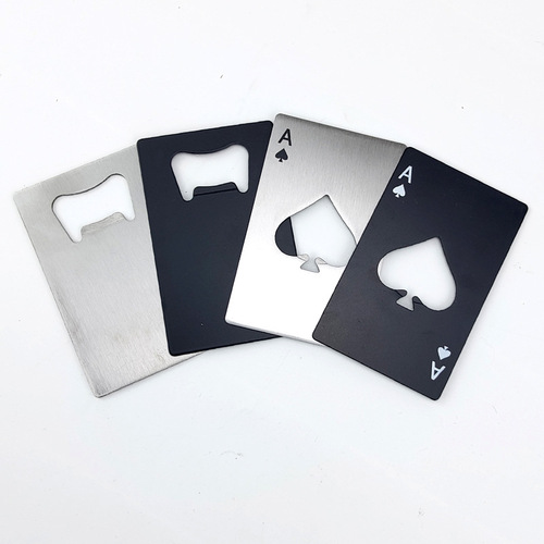 Poker beer bottle opener stainless steel bottle opener credit card soda pump spades a wine opener bottle opener