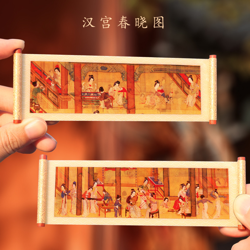 Famous Painting Resin Imperial Edict Scroll Refrigerator Sticker Creative Creative Creative Creative Magnetic Sticker 3D Laser Soft Magnetic Customizable