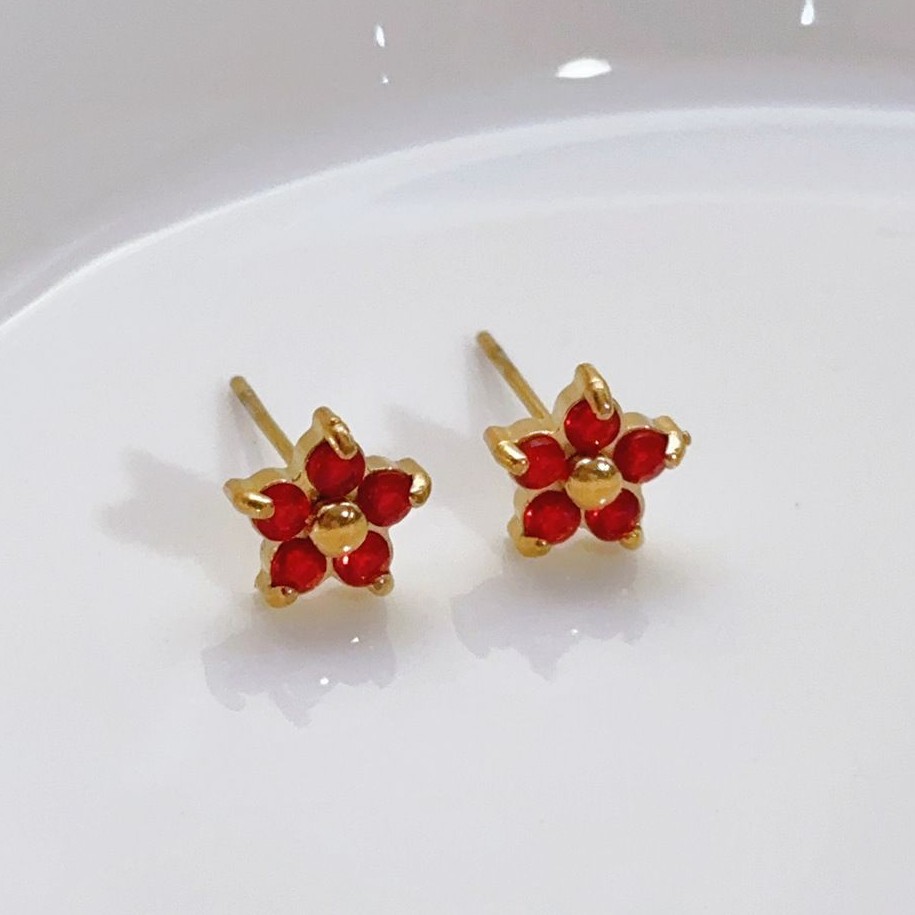 Versión coreana de pendientes de acero de titanio de alta calidad, pendientes de flores de circón de lujo ligero de moda, pendientes de hueso de oreja simple para mujer, pendientes personalizados