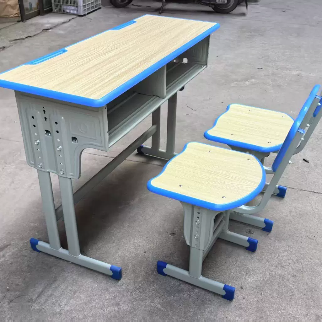 中小学生课桌椅双人学校书桌辅导班培训桌椅套装学习桌补习班课桌