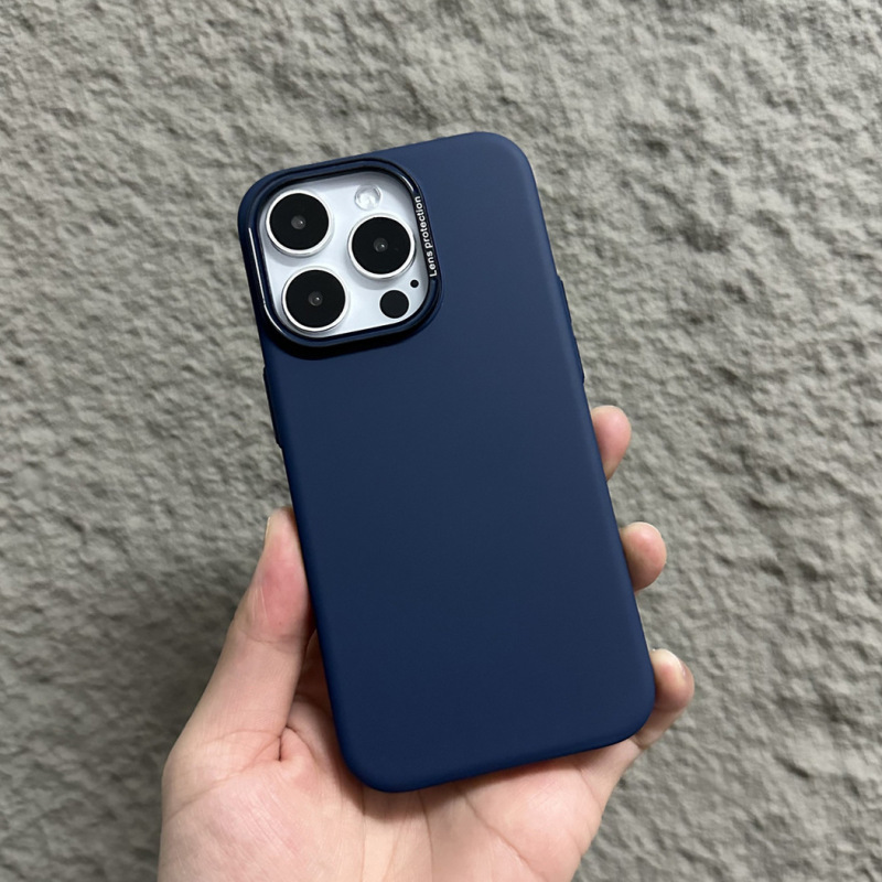iPhone17対応、クロスボーダー対応、マットな肌触り、細い円形マグネット吸着式スマホケース、Apple16対応、無地PC素材、耐衝撃、高級感|undefined