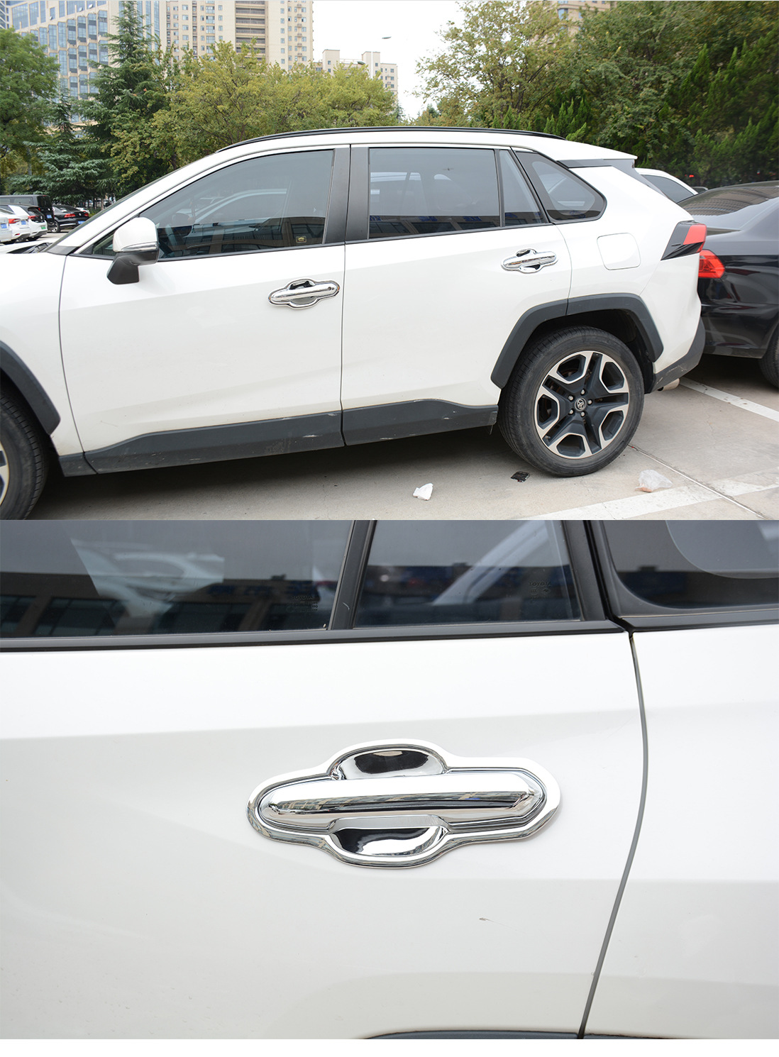 20-25 New Rav4 Rongfang Door Handle Decorative Stickers Wilanda Modified Door Handle Anti-Scratch Protective Cover