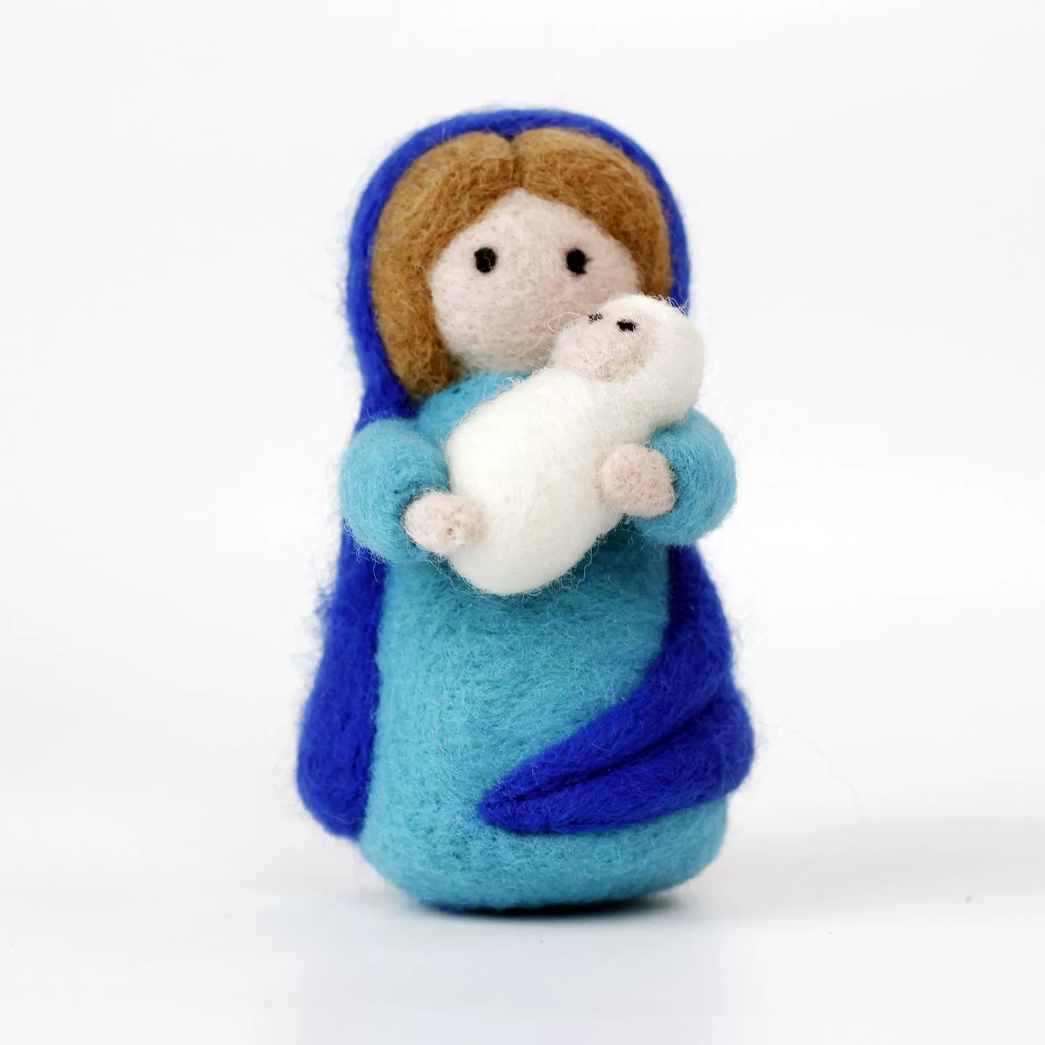 Wool felt Christmas doll set, English tutorial, multiple characters and craft tools