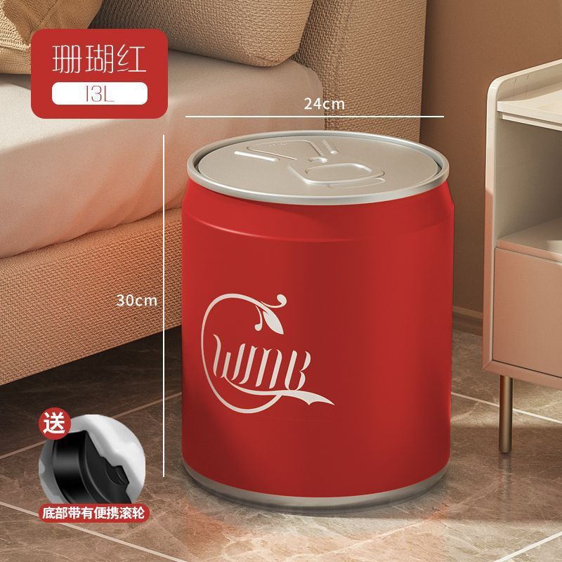 Coca-Cola basura latas prensas creativas en línea popularidad doméstica con cubierta sala de estar gran contenedor cesta de papel de baño