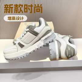 跨境小胖丁面包鞋新款时尚厚底增高板鞋百搭防滑低帮休闲鞋情侣鞋