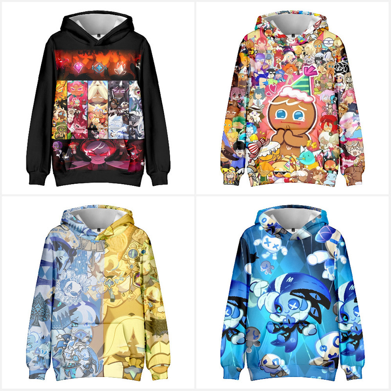 2025 new Amazon cross-border trade beast biscuits 3D digital printing long sleeve hooded sweater
