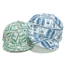 跨境欧美夏季美元嘻哈遮阳帽平沿街舞帽嘻哈户外平檐棒球帽男批发