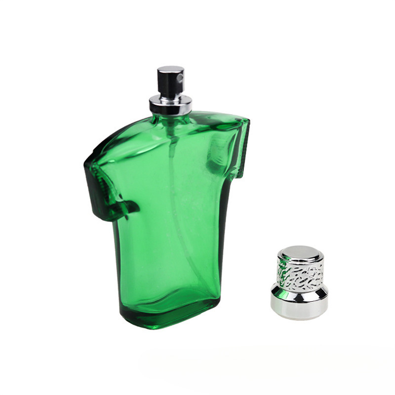 玻璃绿色90ml香水瓶装瓶喷雾瓶式厂家按压个性化分透明简约批发