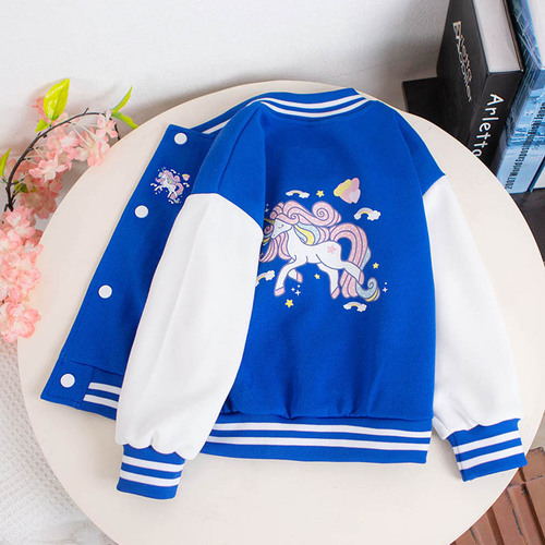 Girls' Baseball Jacket Spring Outfit 2024 New Children's Fashion Korean Style Trendy Spring and Autumn Open Shirt Jacket Top