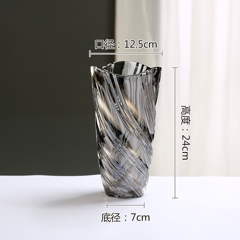 Bohemia del norte, vasijas de vidrio esmaltado, vasos de flores transparentes, decorativos para el hogar, decoración suave.