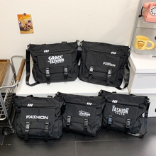 学生上课补习袋大容量女士帆布单肩包女休闲印花斜挎包帆布袋现货