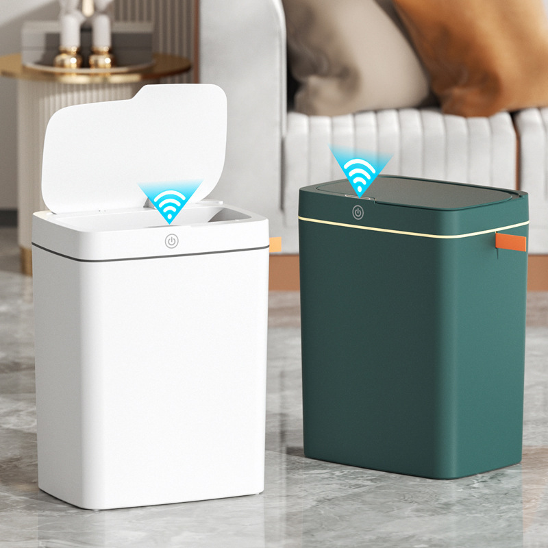 スマート開蓋ゴミ箱は触らないで自動的に包装します。スマートゴミ箱トイレの自動ゴミ収納桶です。|undefined