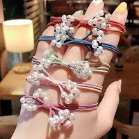 Новый лук популярный жемчуг завязанный резинкой для волос прическа ювелирные изделия электронной коммерции оптом жемчуг 16 бусин завязанный Галстук для волос Веревка