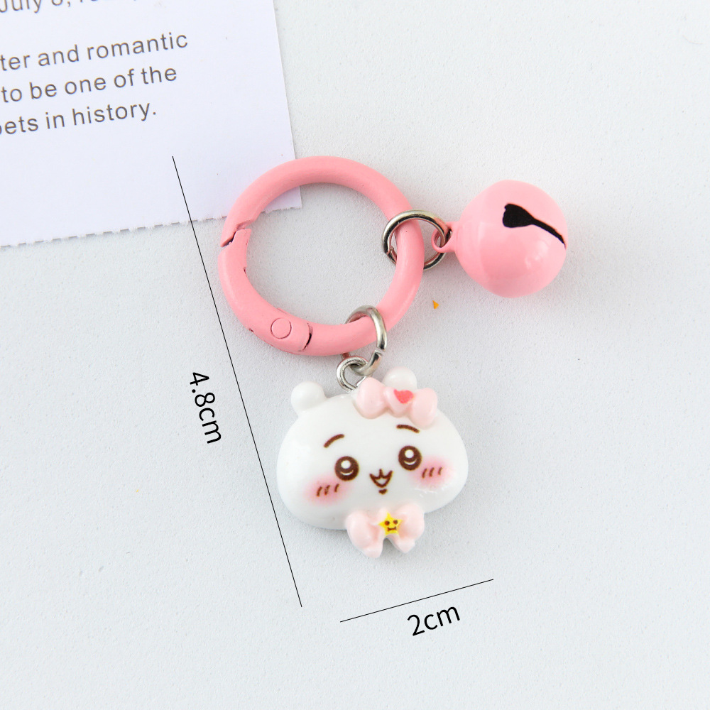 Caricatura linda corbata pequeña ocho llaveros colgantes pareja amigas bolsos colgantes de alto valor de belleza llaveros de corazón de niña