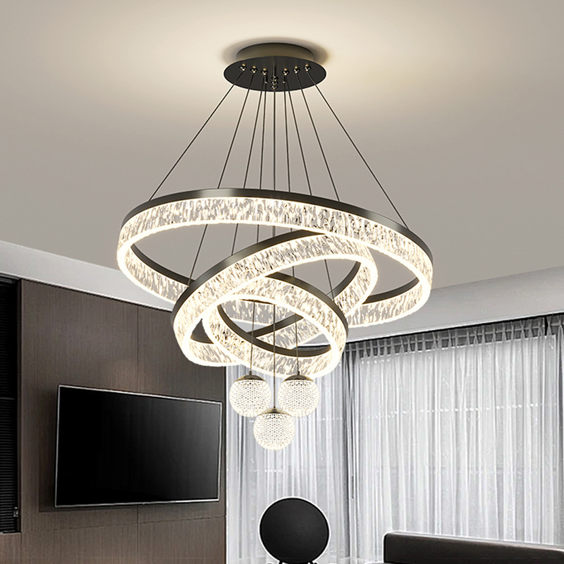 Lámpara de la sala de estar minimalista italiana lujosa atmósfera de alto nivel lujosa lámpara principal moderna y simple lámpara de toda la casa 2025 nueva