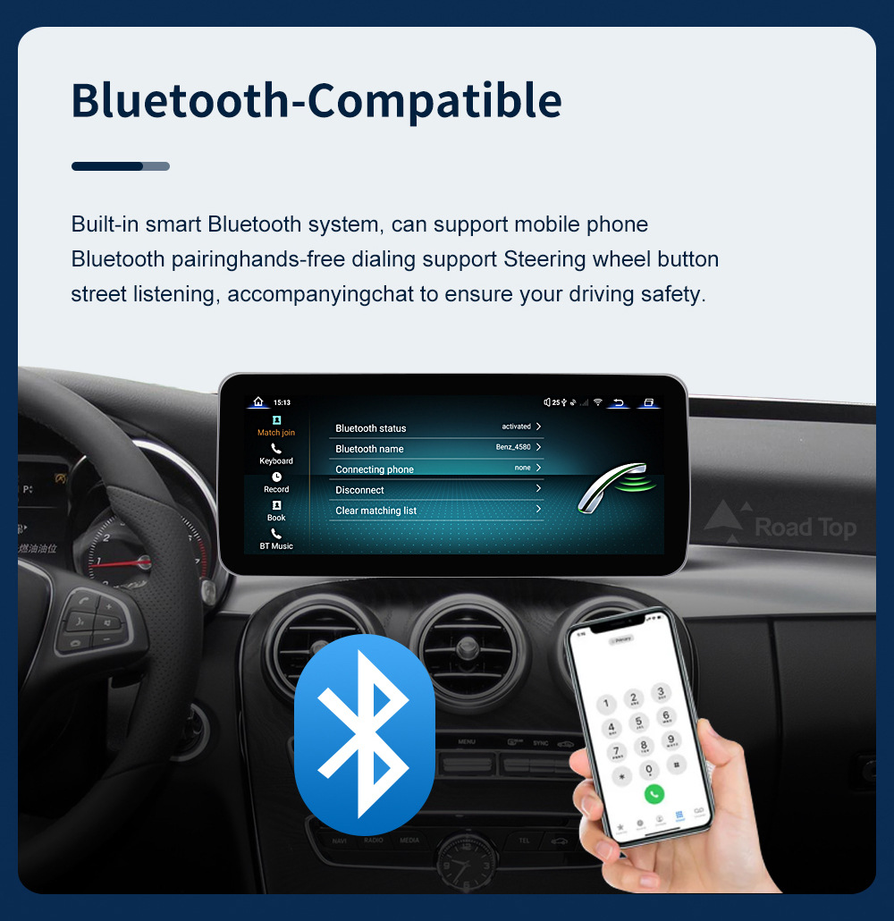 10.25 "Android 13 Car Android Screen for Mercedes-Benz C- Class W205/GLC/V-Class W447 NTG5.0