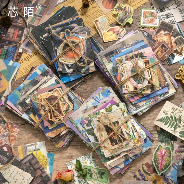 Xinmo Nostalgic Series Material Paper 2.0 Children's DIY Handmade Journal Material Book