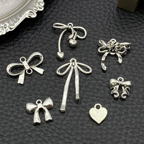 10 Butterfly Knot DIY Alloy Lattice Cute Pendant Charming Handmade Necklace Bracelet Earrings Accessories