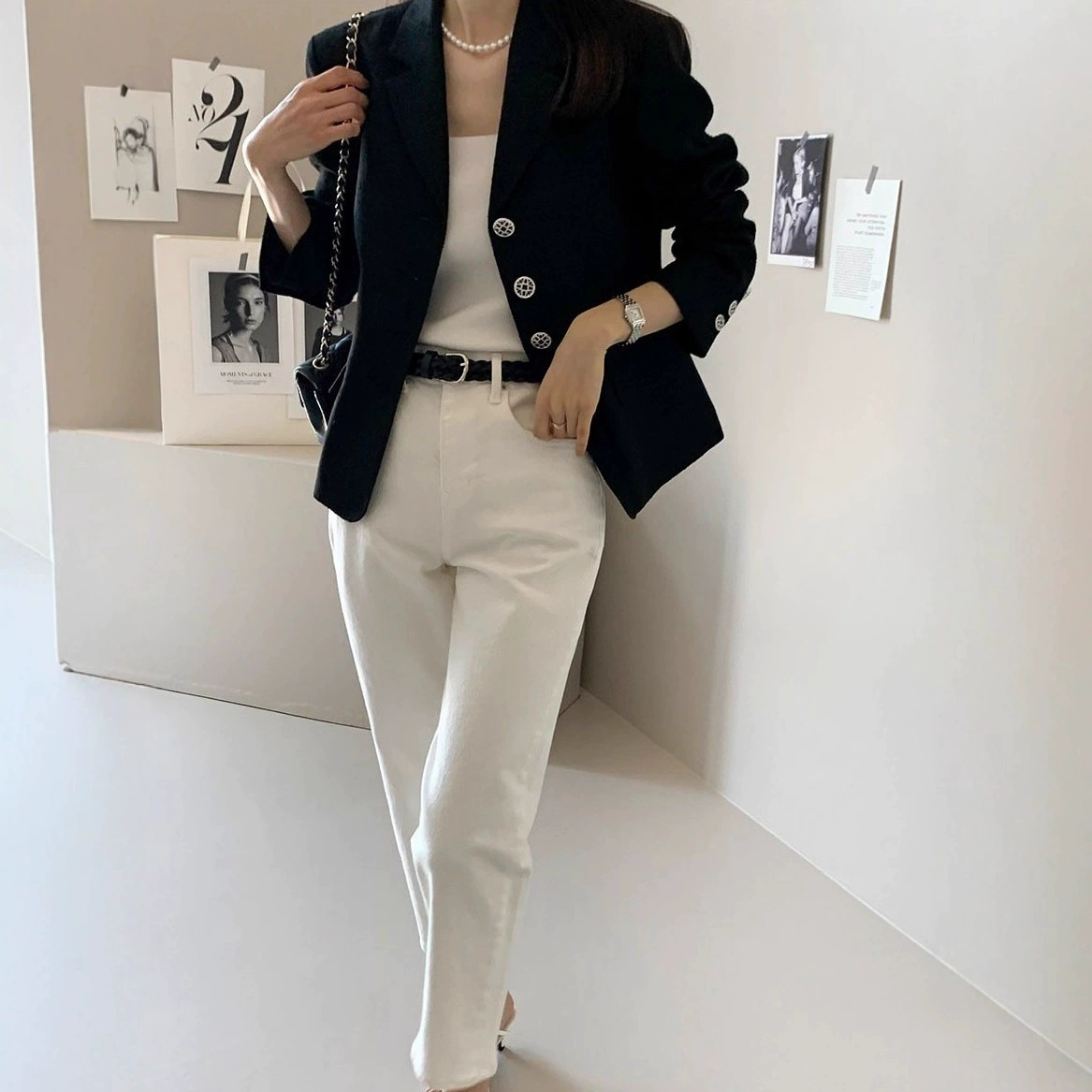 Костюм для отдыха в стиле Chanel, корейский стиль
