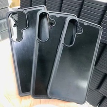 适用三星S25  S25Plus S25Ultra凹槽二合一滴胶贴皮TPU+PC手机壳