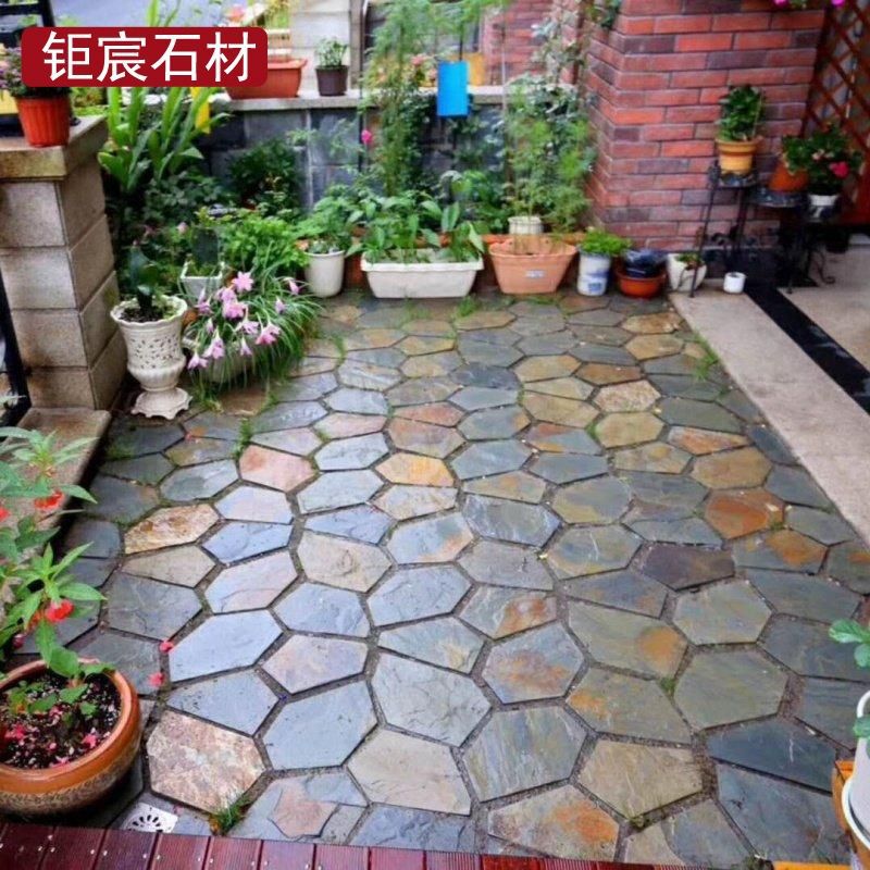 Ice cracks Irregular Quartzite outdoor non-slip To fake something antique Culture Stone courtyard villa Garden floor tile wholesale