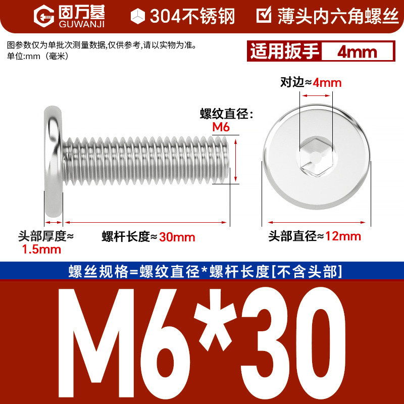 304 M6*30