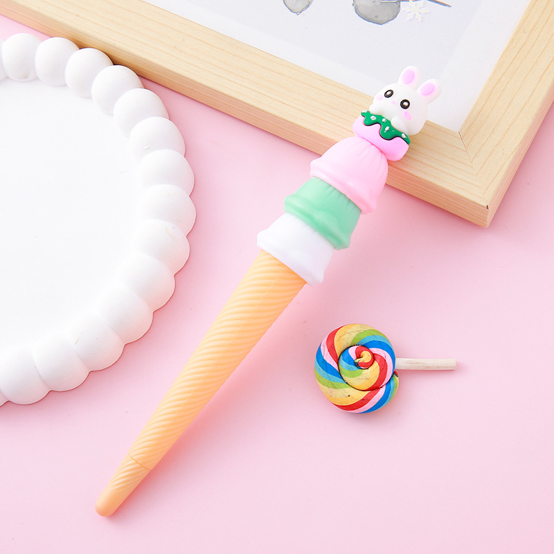 Bolígrafo de góner Haagen-Dazs Bolígrafo de góner de cono de dibujos animados Bolígrafo de góner de helado Papelería creativa Regalo de premio para estudiantes