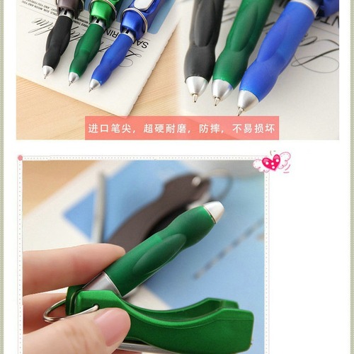 Practical two-in-one pen gift idea for daily life, office, hotel supplies, plastic nail clipper