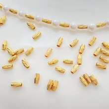 14K包金切面菱形米珠隔珠散珠大小号特色新品手工diy保色饰品配珠