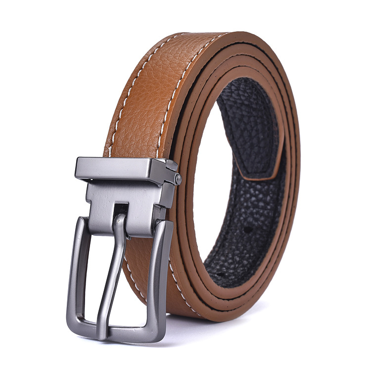 New Unisex Belt for Men and Women, Casual and Versatile, Minimalist Black Slim Belt, Korean Version Retro Needle Buckle Jeans with Student Trend_voghion.com