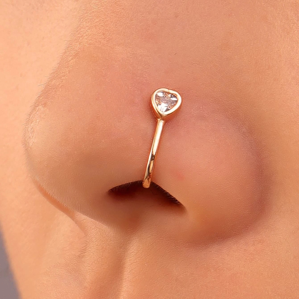 2g Weight Nose Ring Classification 1 Piece Quantity Daily, Street Occasion 925 Sterling Silver Material Star, Moon Pattern Women's Gender Plating Design Simple Style Style 1 Piece Nose Rings & Studs Simple Style Star Moon 925 Sterling Silver Plating 40