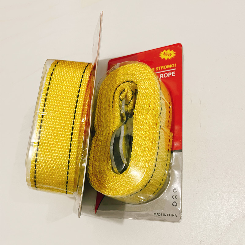 Emergency trolley rope traction rope 3 m 3 t blister card paper packaging trailer rope for self-driving travel strong trailer belt