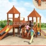 小区幼儿园木质组合滑梯