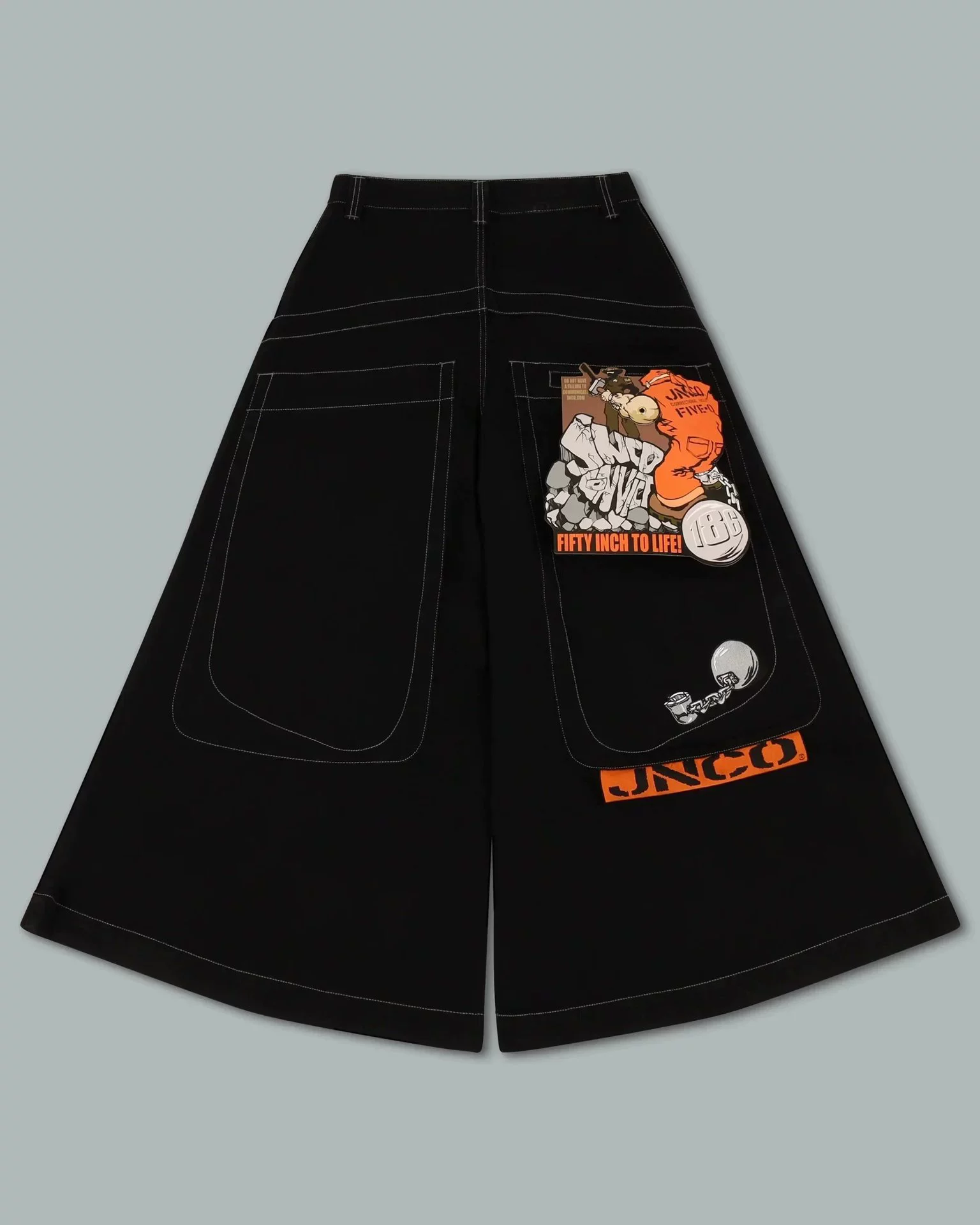 Джинсы (JNCO) мужские Harajuku хип‑хоп ретро с черепом, уличный Y2K стиль